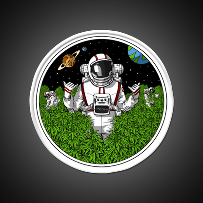 Astronaut Stoner Hemp Inspired Green Leaf Led Neon Sign Rgb Color - LED neon sign view 11