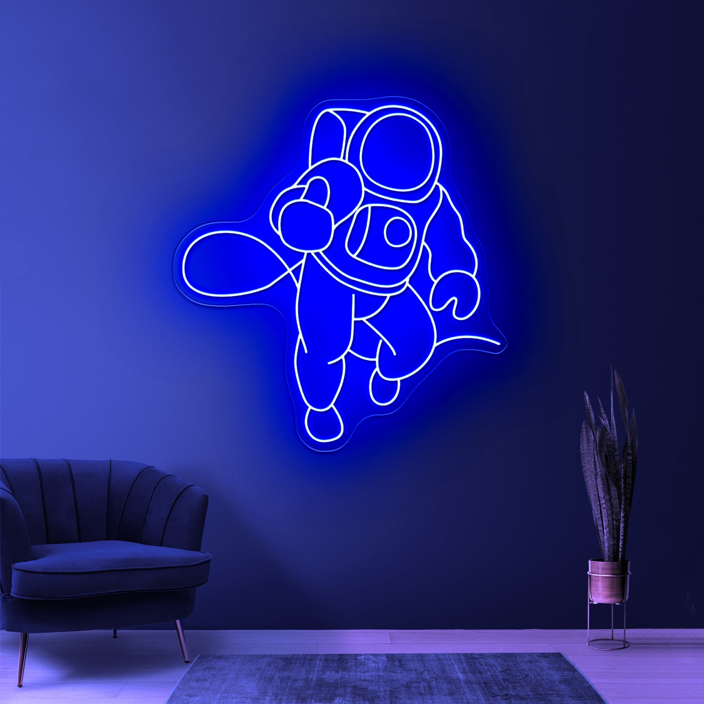 Astronaut Walking On Air Large Neon Signs