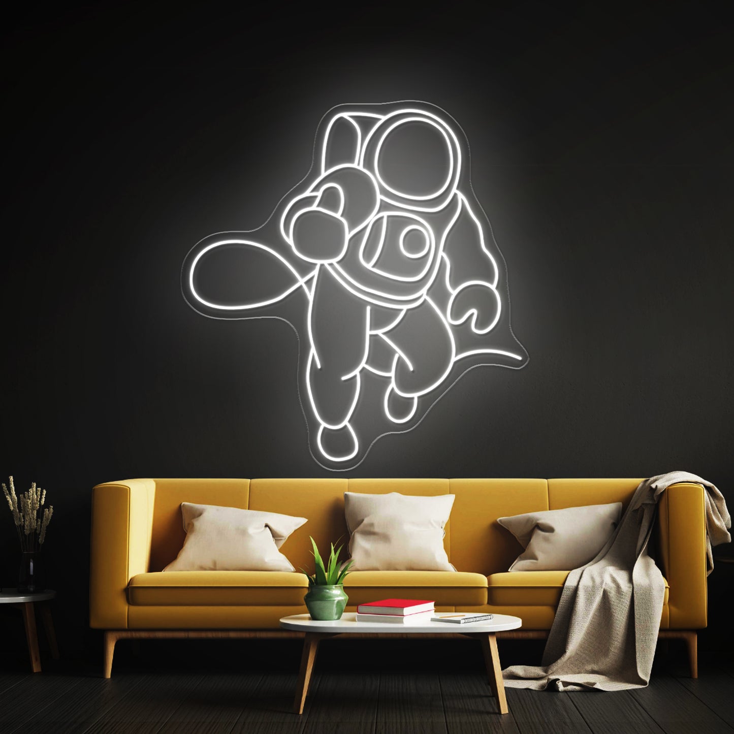 Astronaut Walking On Air Large Neon Signs