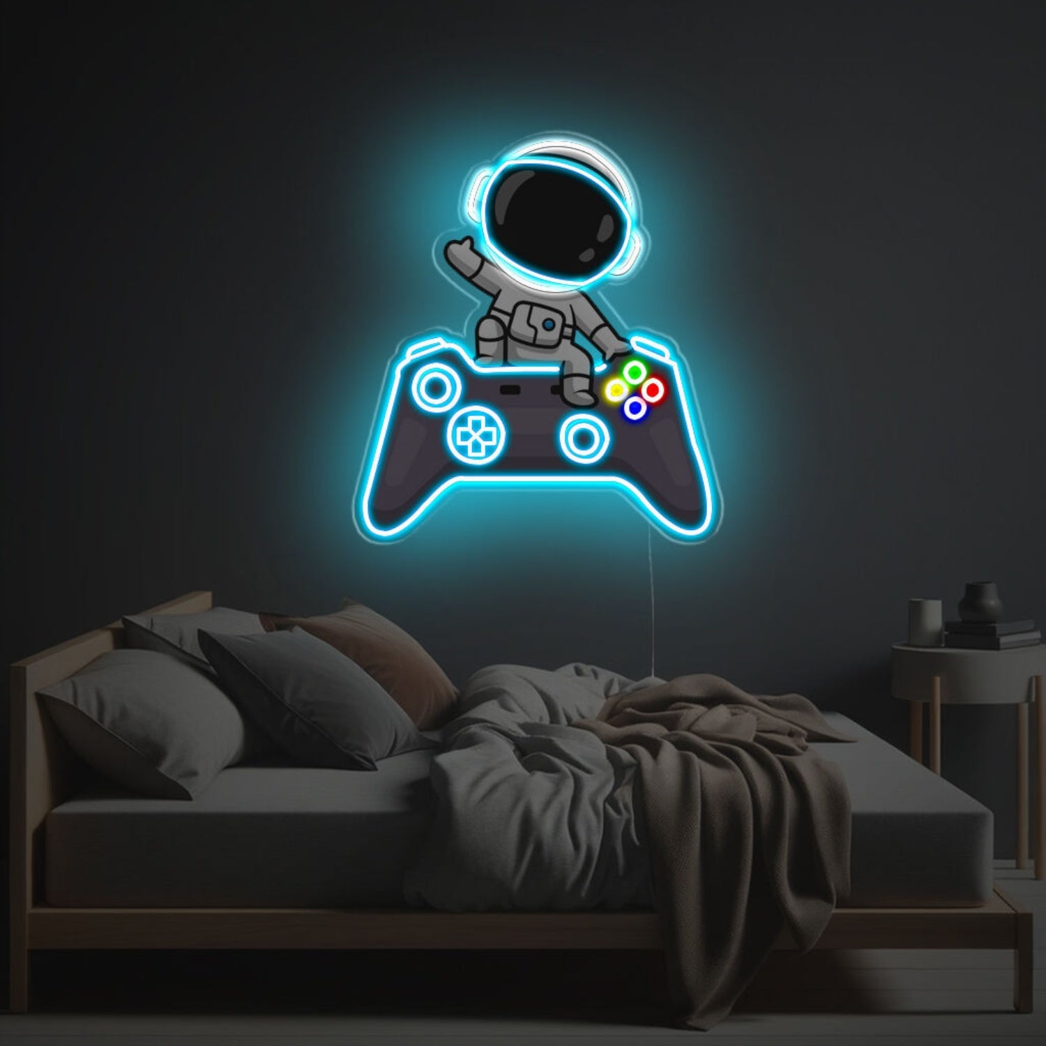 Astronaut With Gamepad Led Neon Acrylic Artwork | Shineneon