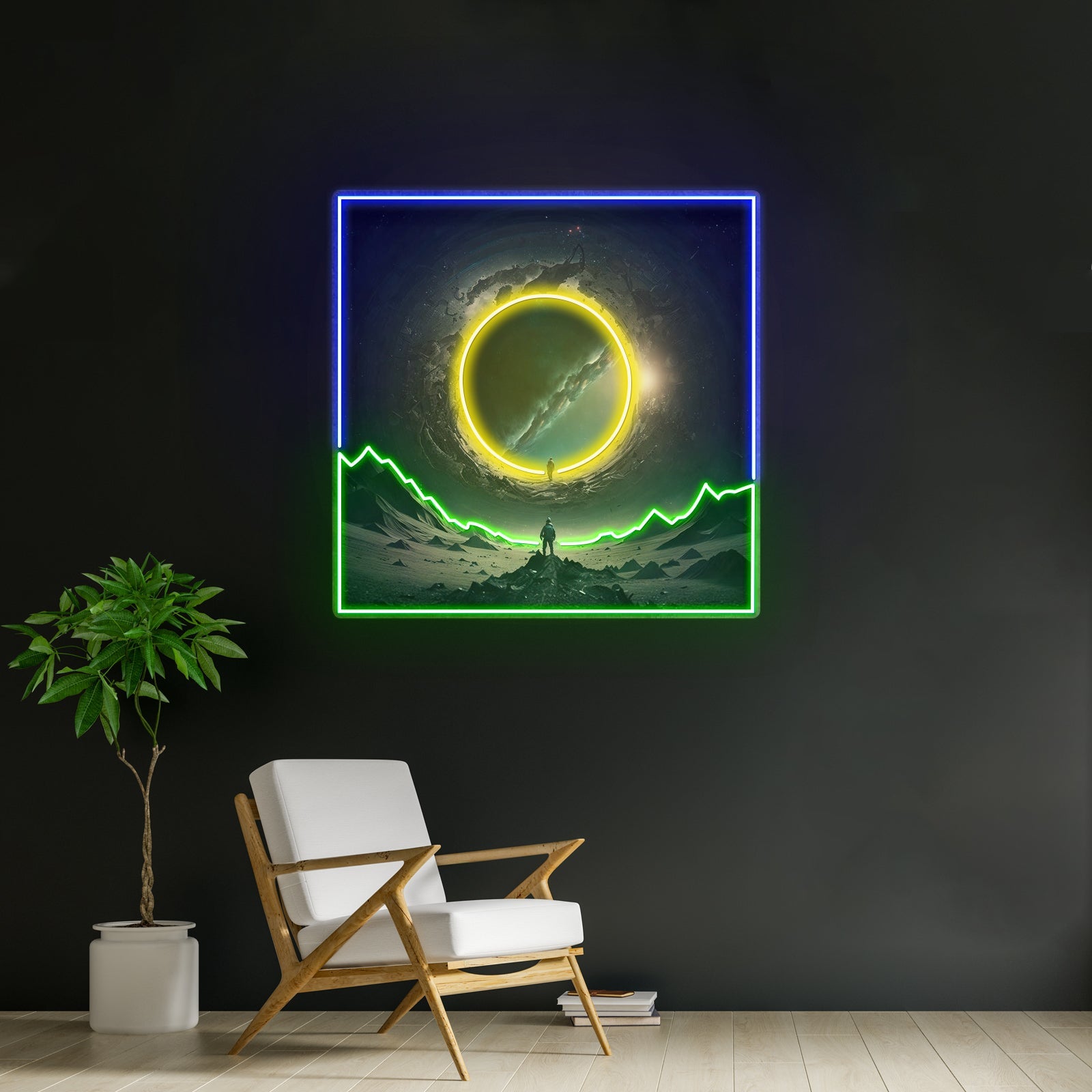 Astronaut With Space Gate Led Neon Sign Light Custom Led Signs - Shineneon