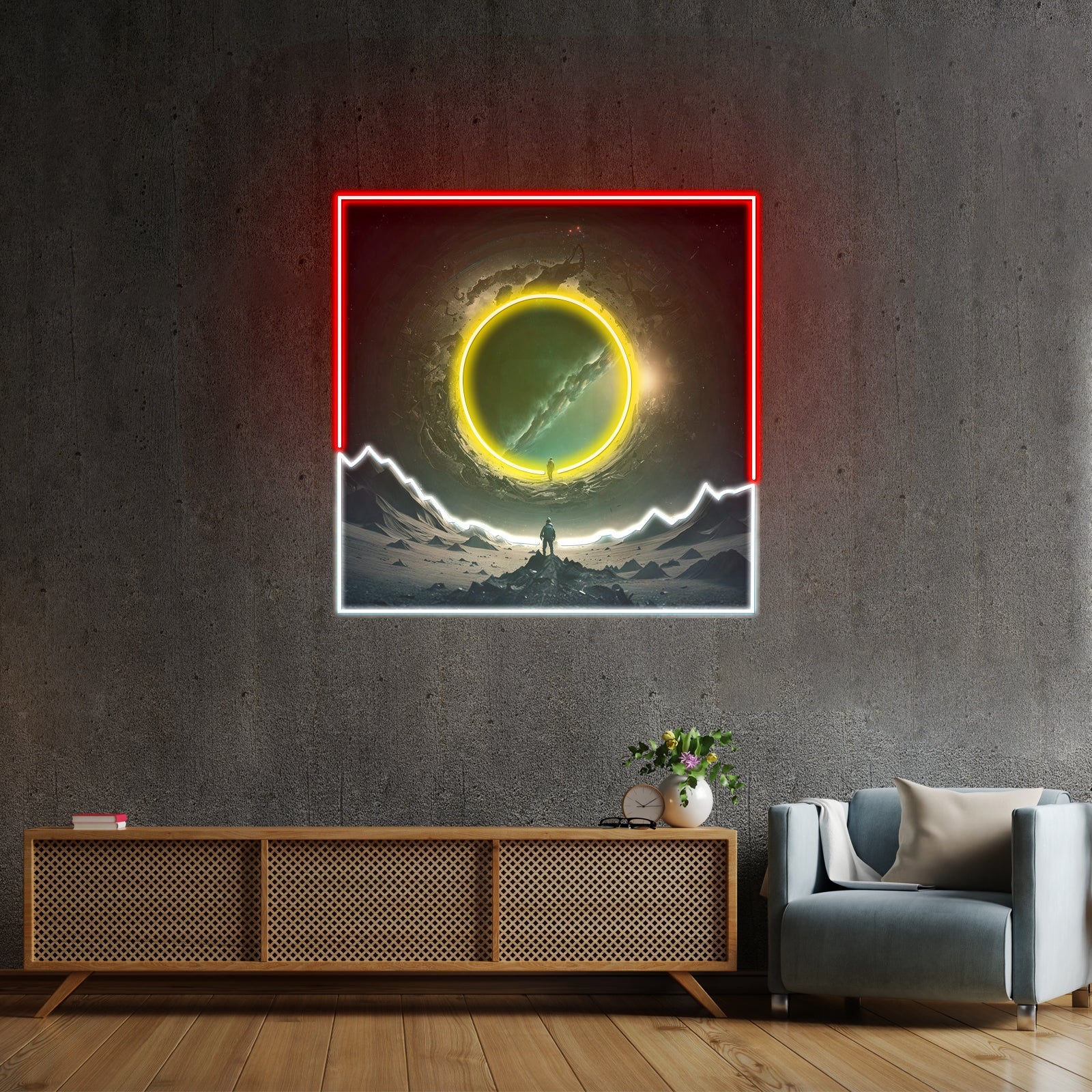 Astronauts Black Holes Led Neon Sign Light Custom Led Signs - Shineneon