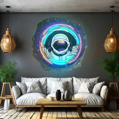 Astronauts Black Holes Led Neon Sign Light Custom Led Signs