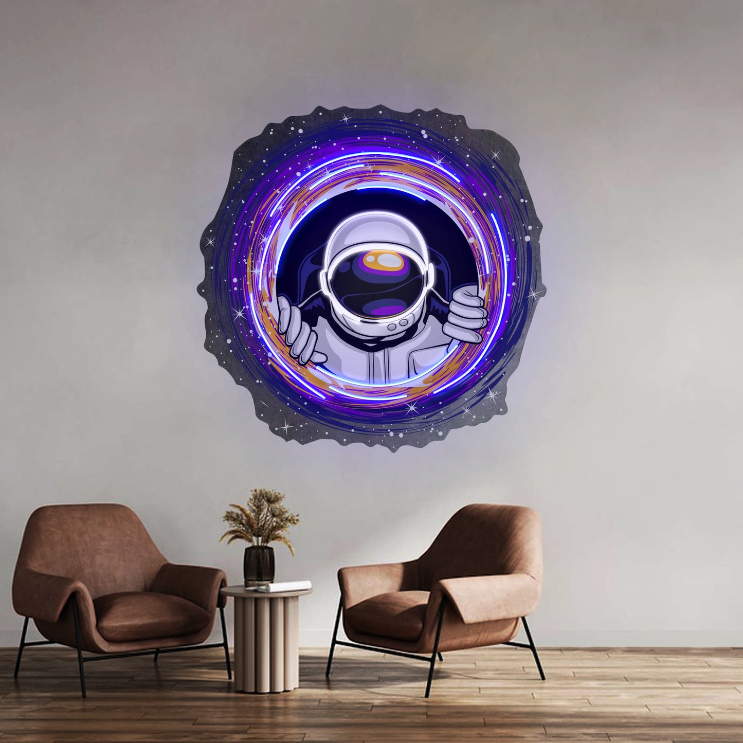 Astronauts Black Holes Led Neon Sign Light Custom Led Signs