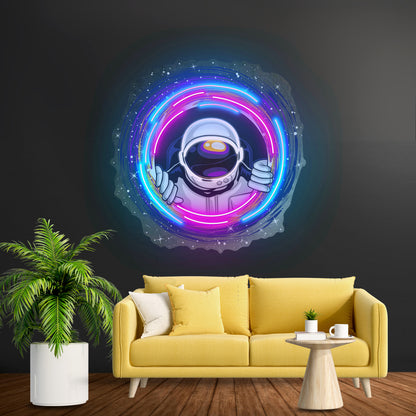 Astronauts Black Holes Led Neon Sign Light Custom Led Signs