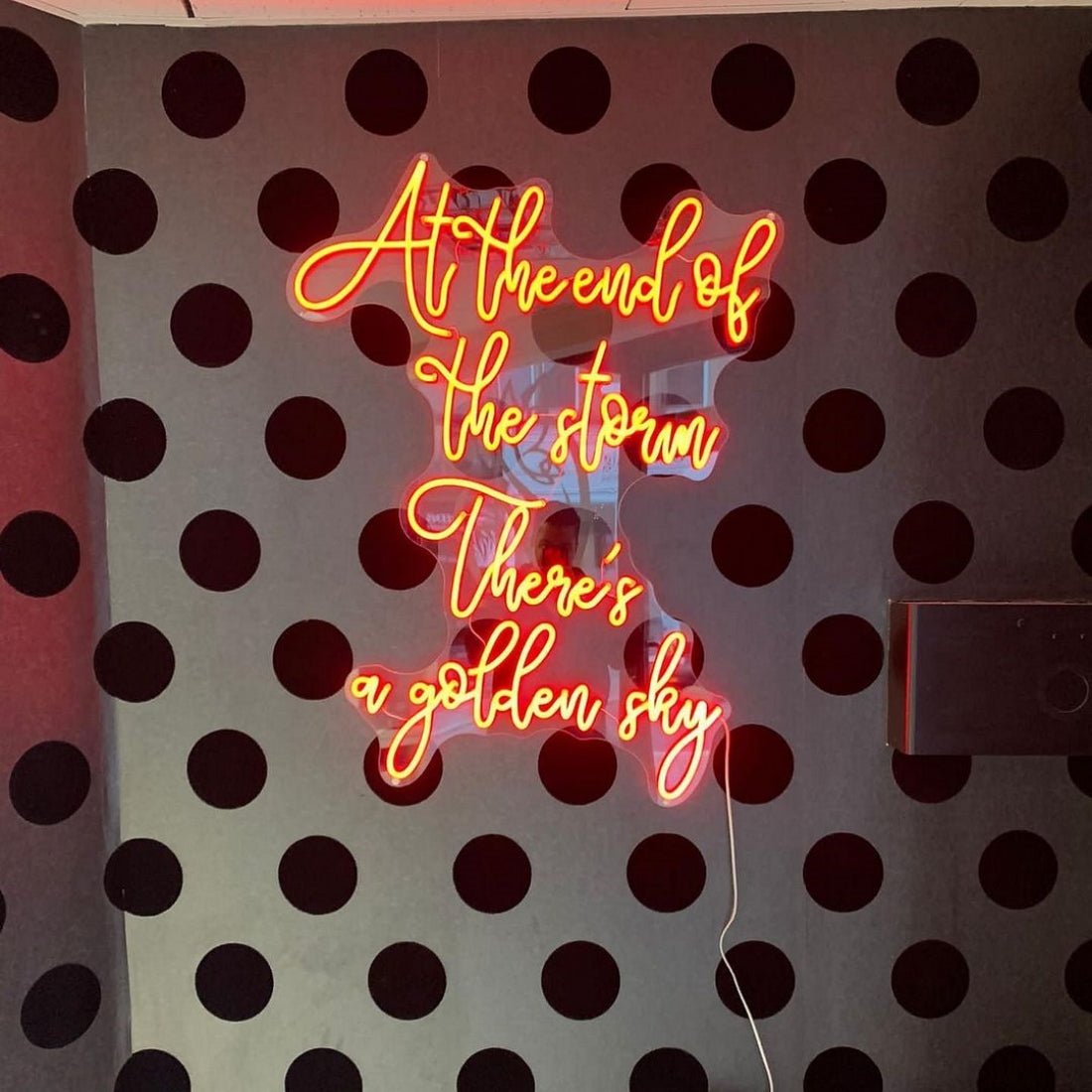 At The End Of The Storm Theres A Golden Sky Led Sign Business Neon Sign - Shineneon