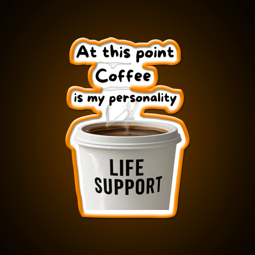 At This Point Coffee Is My Personality Led Neon Sign Espresso Bar Art Rgb Color - Shineneon