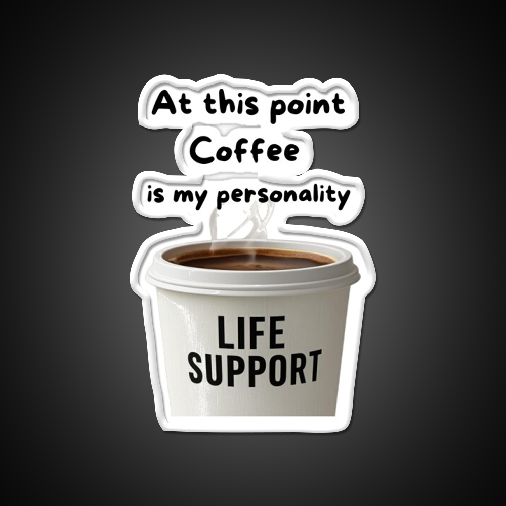 At This Point Coffee Is My Personality Led Neon Sign Espresso Bar Art Rgb Color