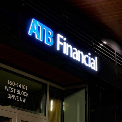 Atb Finacial 3D Frontlit Letters Metal Led Sign