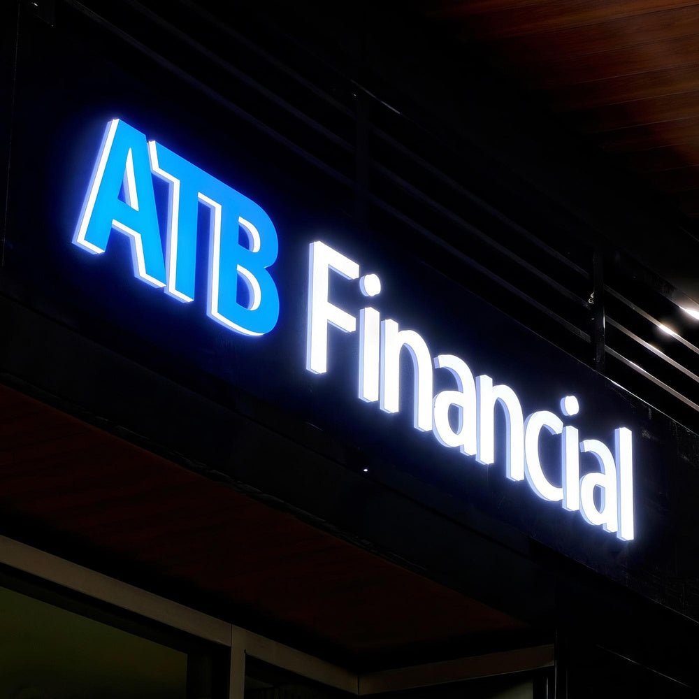 Atb Risk Sign Atb Financial 3D Front And Back Lit Letters Acrylic Led Sign - Shineneon