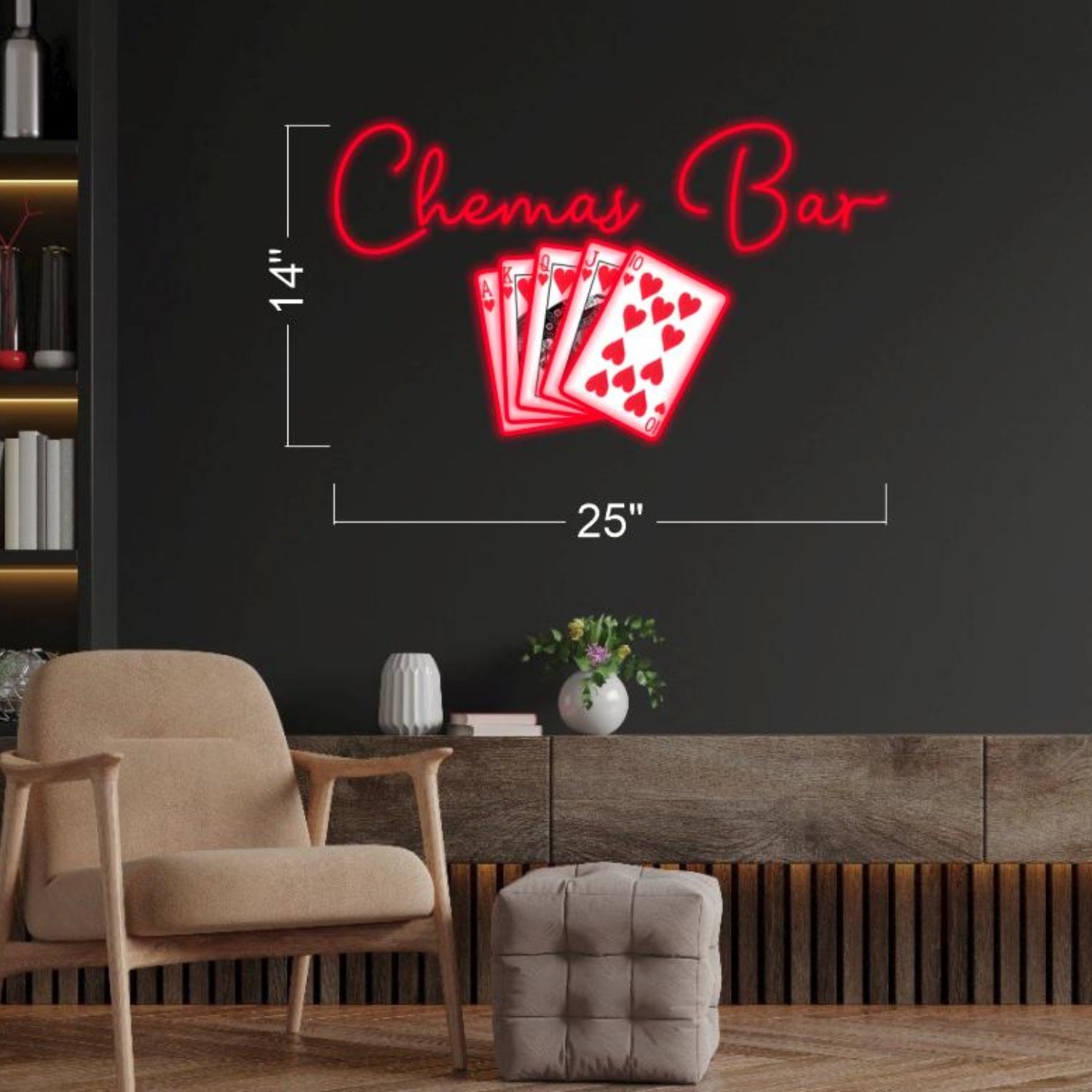 Atlani Chemas Bar Yellow-White Construction Led Neon Sign For Office Decor | Shineneon