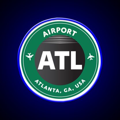 Atlanta Cafe Led Neon Sign Espresso Bar Art Rgb Color