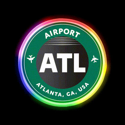 Atlanta Cafe Led Neon Sign Espresso Bar Art Rgb Color