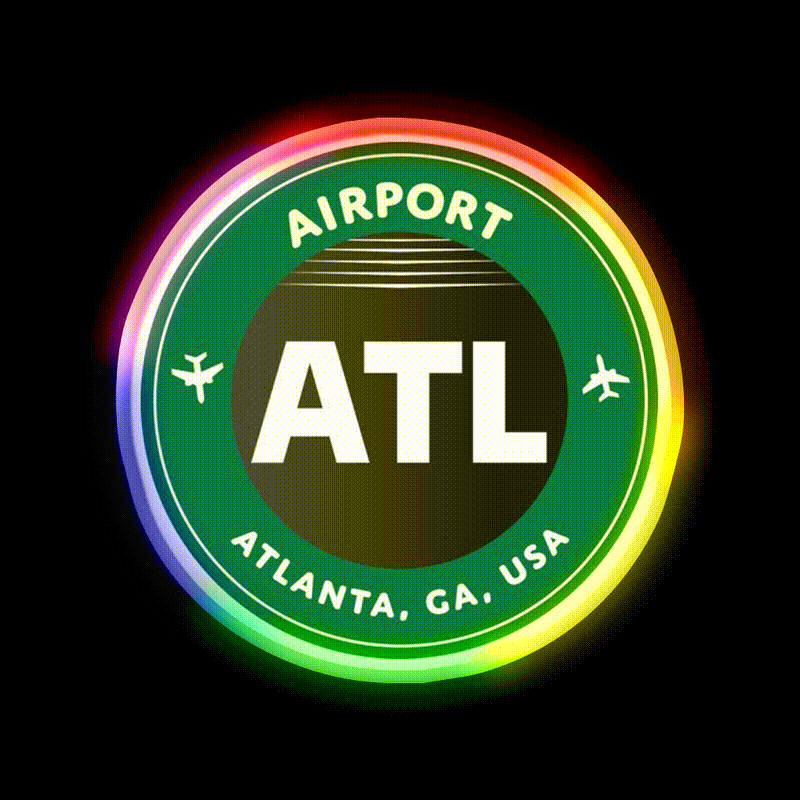 Atlanta Cafe Led Neon Sign Espresso Bar Art Rgb Color