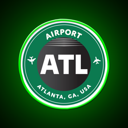 Atlanta Cafe Led Neon Sign Espresso Bar Art Rgb Color