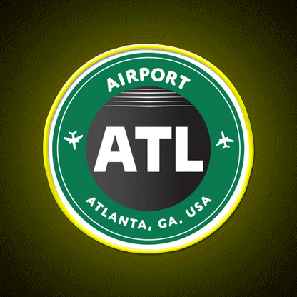 Atlanta Cafe Led Neon Sign Espresso Bar Art Rgb Color