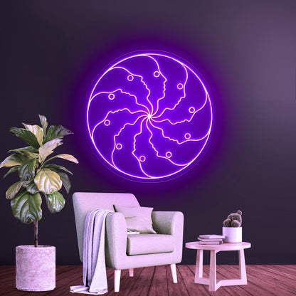 Atlas Round Unique Led Deisgn Aesthetic Neon Sign