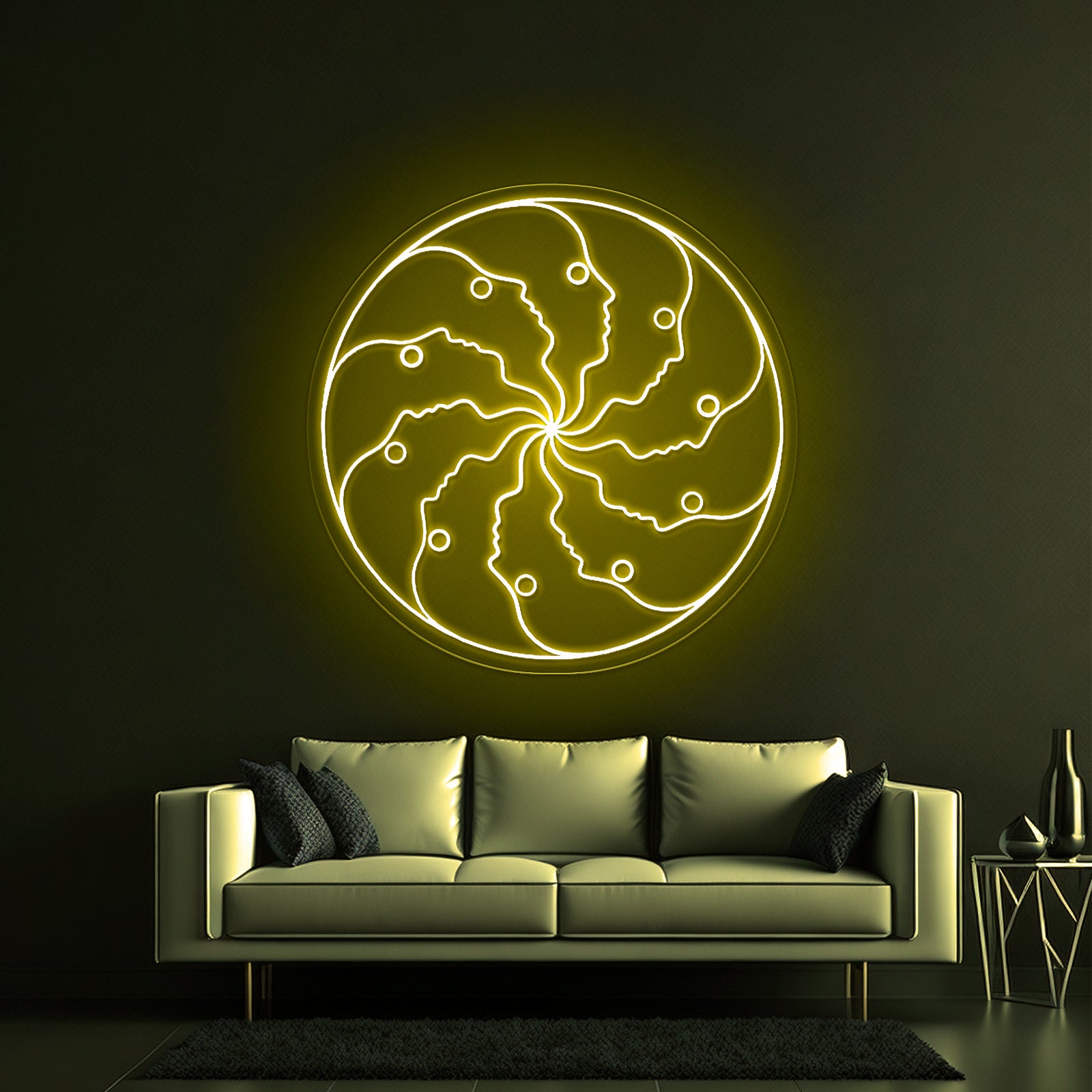 Atlas Round Unique Led Deisgn Aesthetic Neon Sign | Shineneon