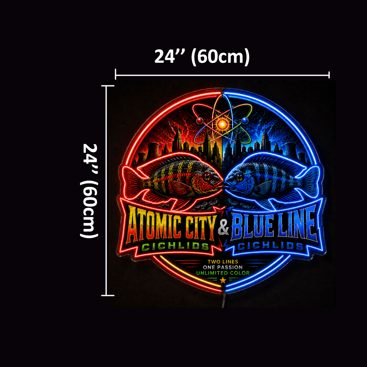 ATOMIC CITY & BLUE LINE Custom LED Neon Sign - Shineneon