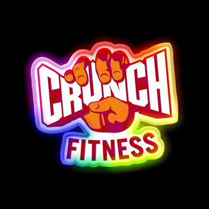 Attractive Crunch Fitness Logo Gym Fitness Led Neon Sign Rgb Color - LED neon sign close-up detail