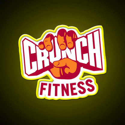 Attractive Crunch Fitness Logo Gym Fitness Led Neon Sign Rgb Color - Custom LED neon sign front view