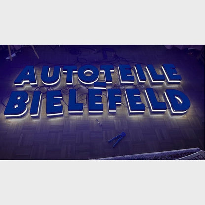 Atuoteile Bielefeld 3D Frontlit And Backlit Channel Letter Led Light Sign - Shineneon