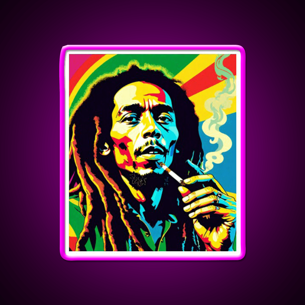 Atxlol One Love One Heart Hemp Inspired Green Leaf Led Neon Sign Rgb Color - Shineneon