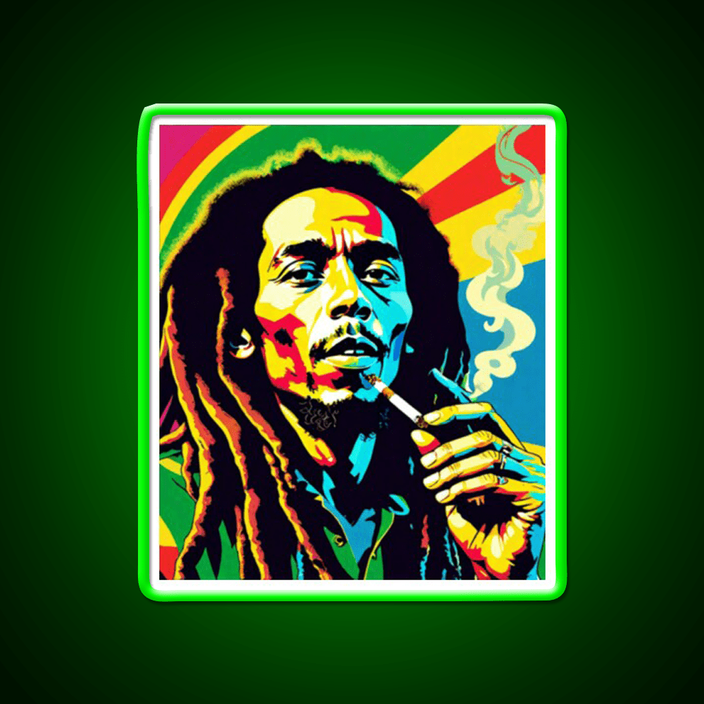 Atxlol One Love One Heart Hemp Inspired Green Leaf Led Neon Sign Rgb Color - Shineneon