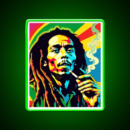 Atxlol One Love One Heart Hemp Inspired Green Leaf Led Neon Sign Rgb Color - Shineneon