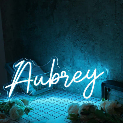 Aubrey Blue Led Neon Sign - Shineneon