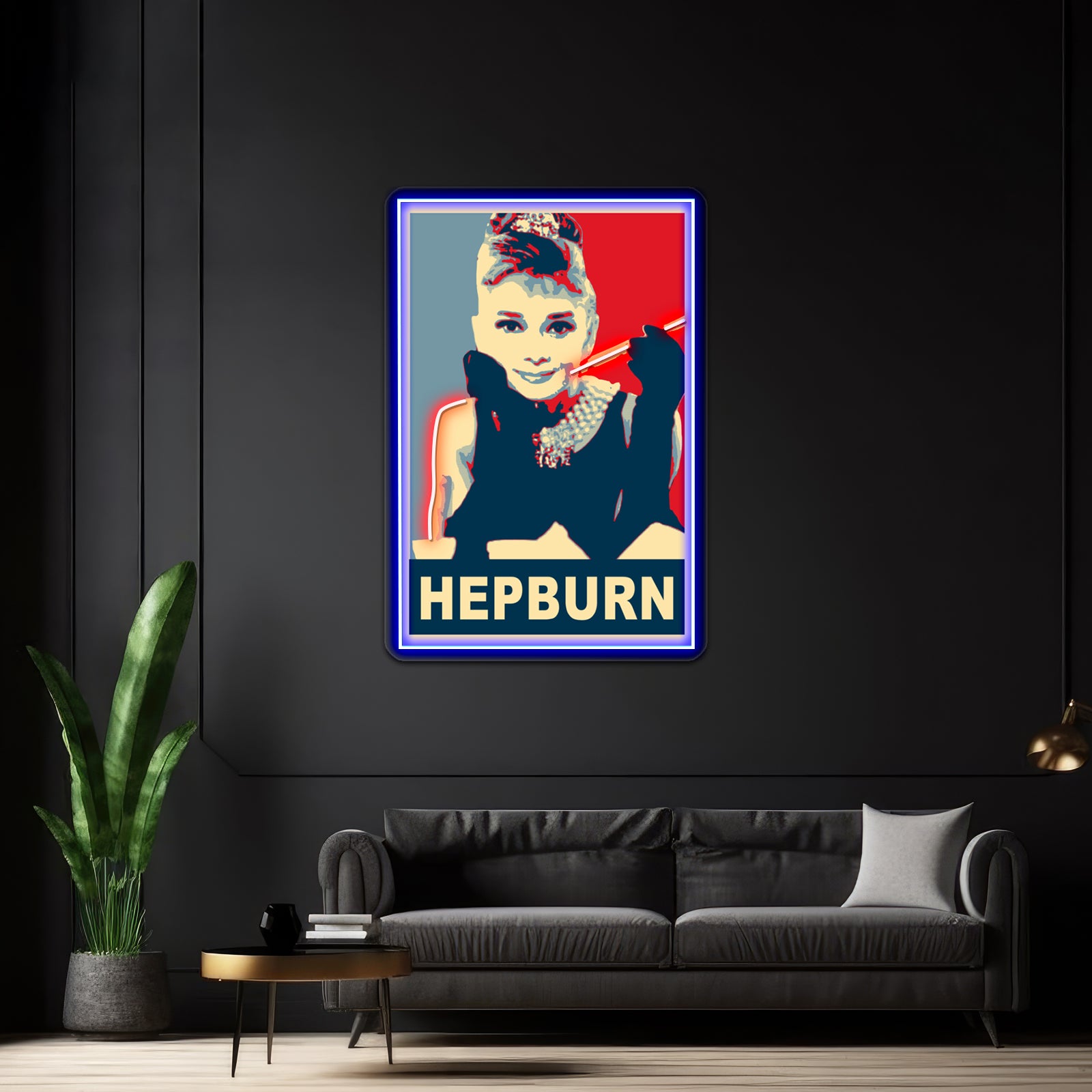 Audrey Hepburn Breakfast Artwork Led Neon Sign | Shineneon