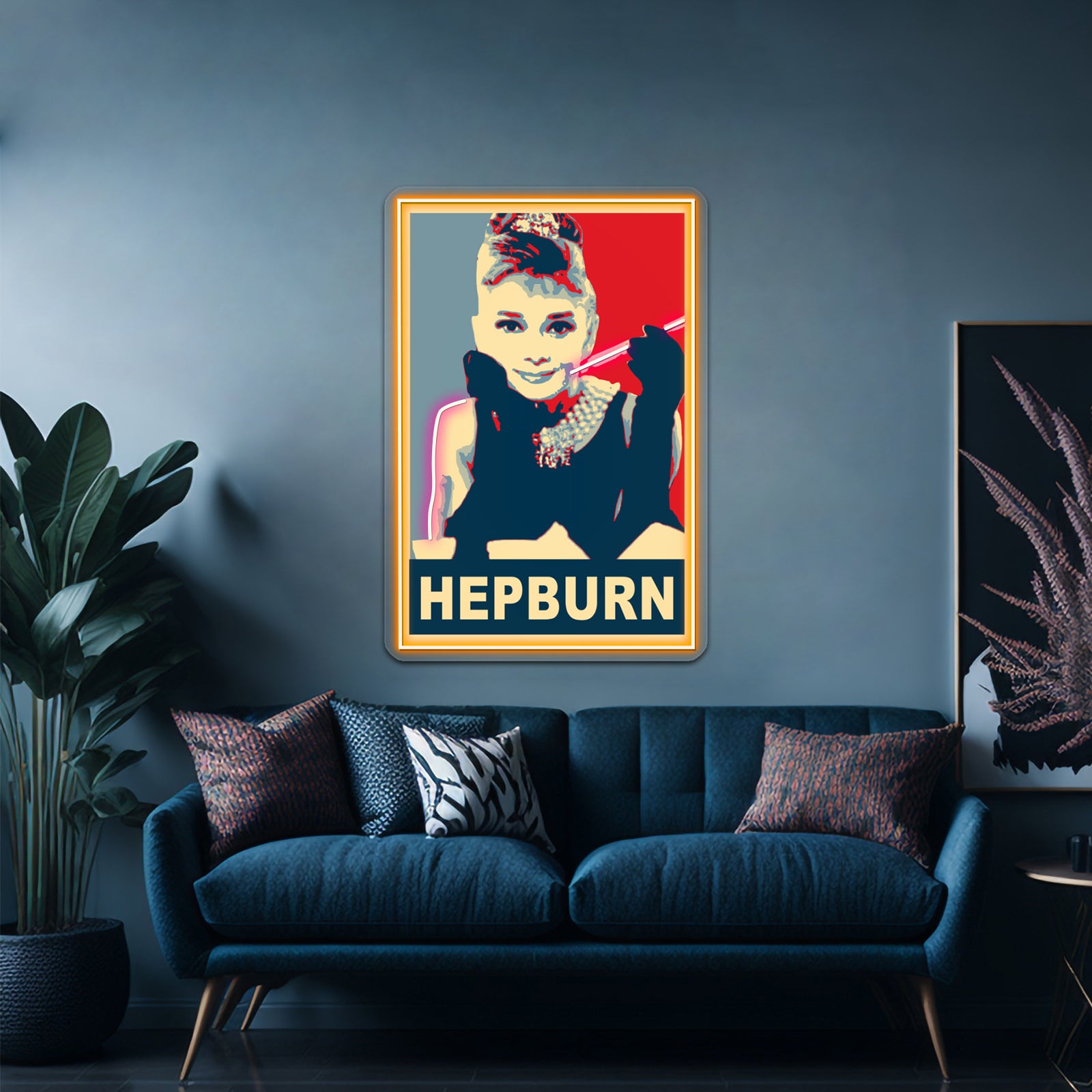 Audrey Hepburn Breakfast Artwork Led Neon Sign | Shineneon