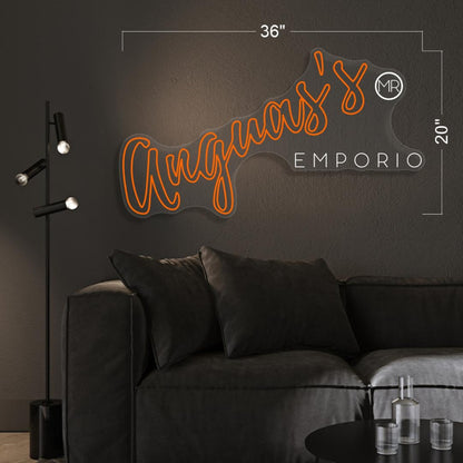 Auguays Emporio Orange-White Led Neon Sign For Modern Home And Shop Decor | Shineneon