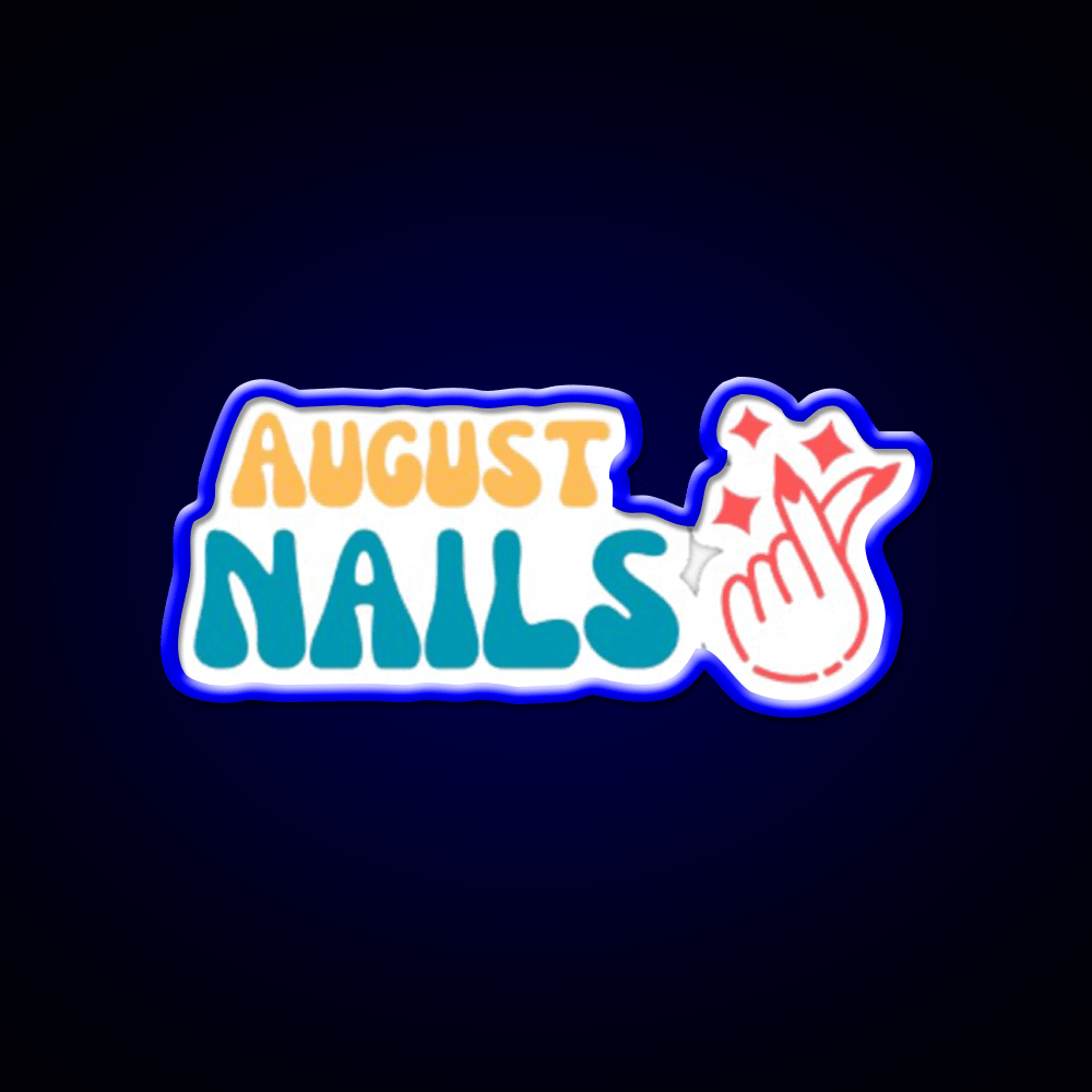 August Nails Trendy Graphic For Nail Salon Led Neon Sign Rgb Color - Shineneon