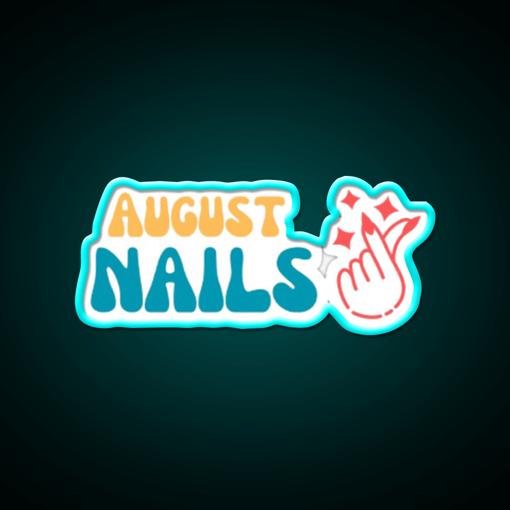 August Nails Trendy Graphic For Nail Salon Led Neon Sign Rgb Color - Shineneon