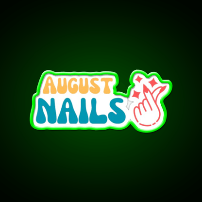 August Nails Trendy Graphic For Nail Salon Led Neon Sign Rgb Color - Shineneon