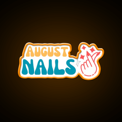 August Nails Trendy Graphic For Nail Salon Led Neon Sign Rgb Color - Shineneon