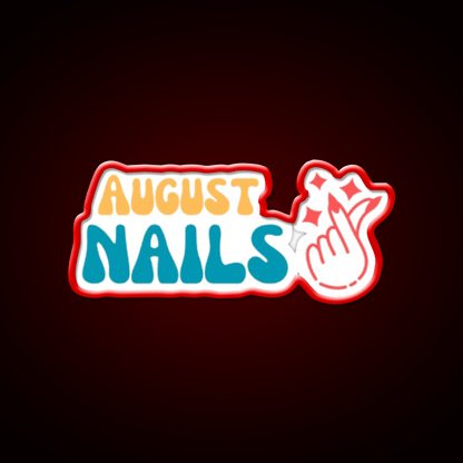 August Nails Trendy Graphic For Nail Salon Led Neon Sign Rgb Color - Shineneon
