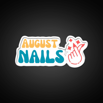 August Nails Trendy Graphic For Nail Salon Led Neon Sign Rgb Color - Shineneon