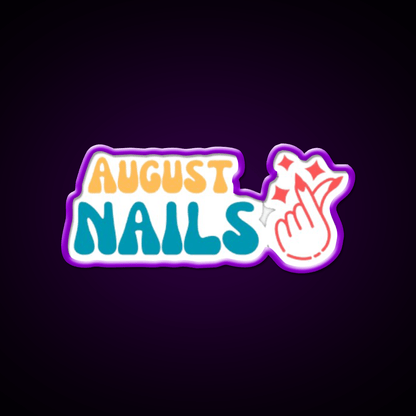 August Nails Trendy Graphic For Nail Salon Led Neon Sign Rgb Color - Shineneon