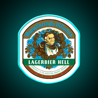 Augustiner Hell Beer Bar Decor Led Neon Sign Rgb Color - Size and dimension reference