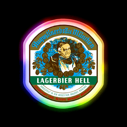 Augustiner Hell Beer Bar Decor Led Neon Sign Rgb Color - LED neon sign close-up detail