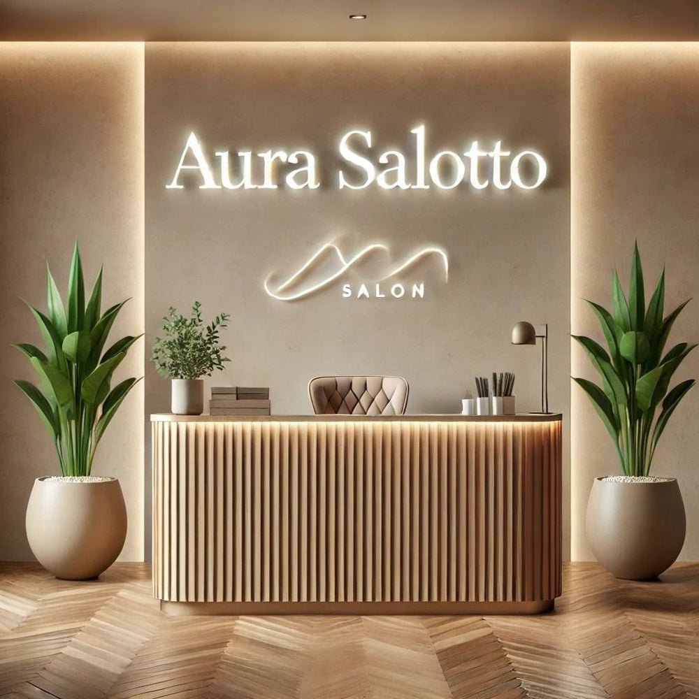 Aura Salotto Salon 3D Frontlit Channel Letters Led Light Sign - Shineneon