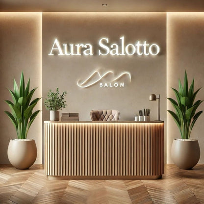 Aura Salotto Salon 3D Frontlit Channel Letters Led Light Sign - Shineneon