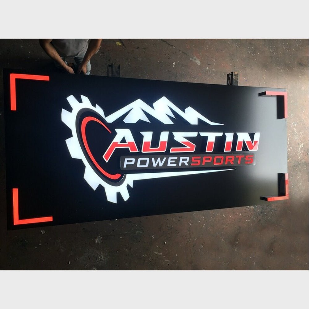 Austin Power Sports Acrylic Business Logo Sign - Shineneon