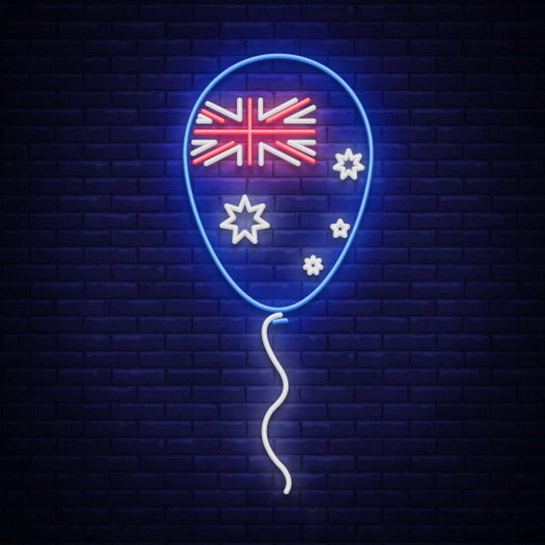 Australian Flag Balloon Led Sign Business Neon Sign