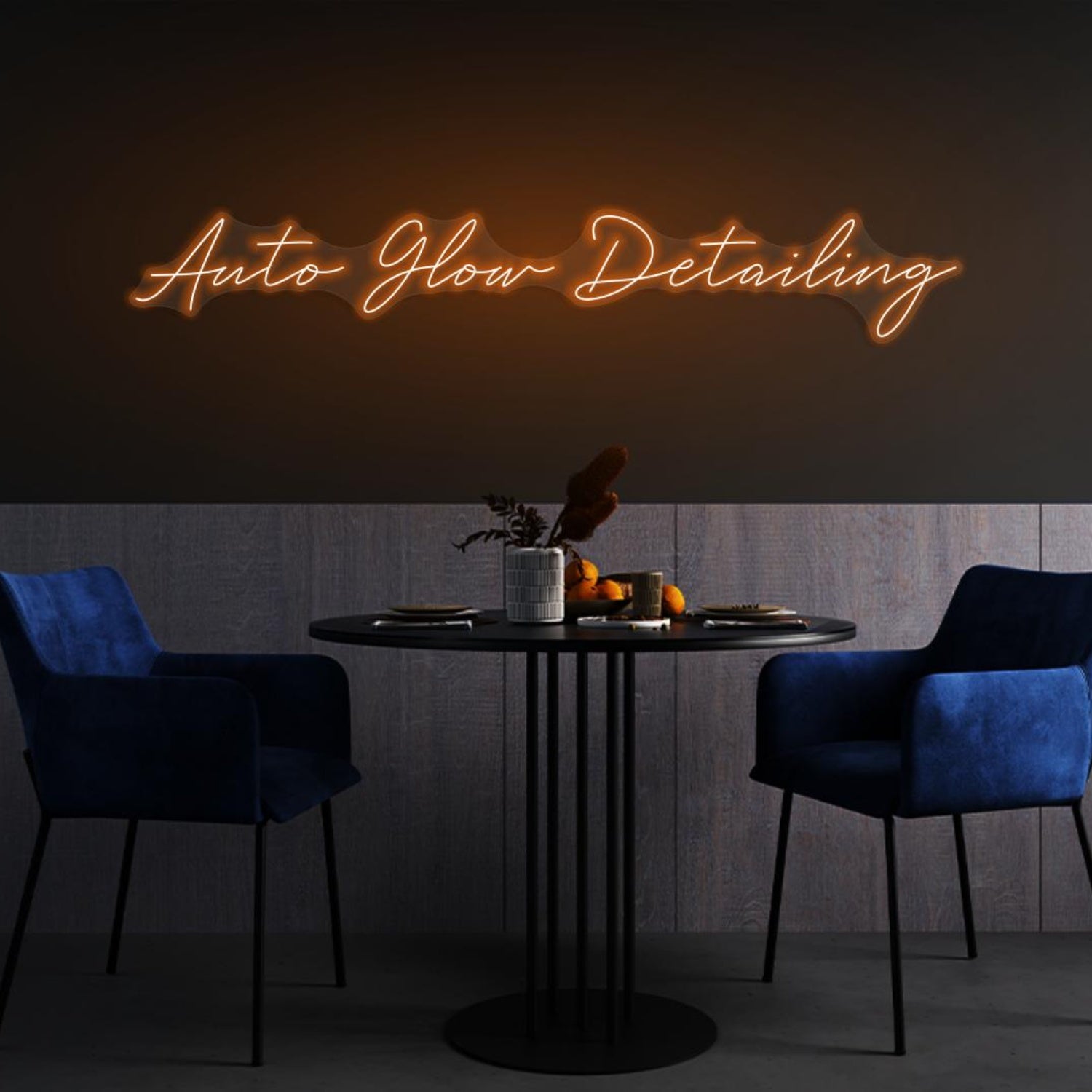 Auto Glow Detailing Orange-Yellow Led Neon Sign For Modern Cafe Decor | Shineneon