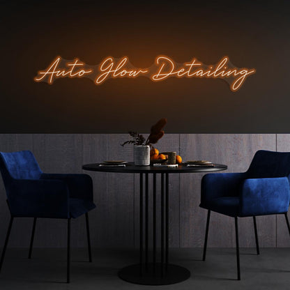 Auto Glow Detailing Orange-Yellow Led Neon Sign For Modern Cafe Decor | Shineneon