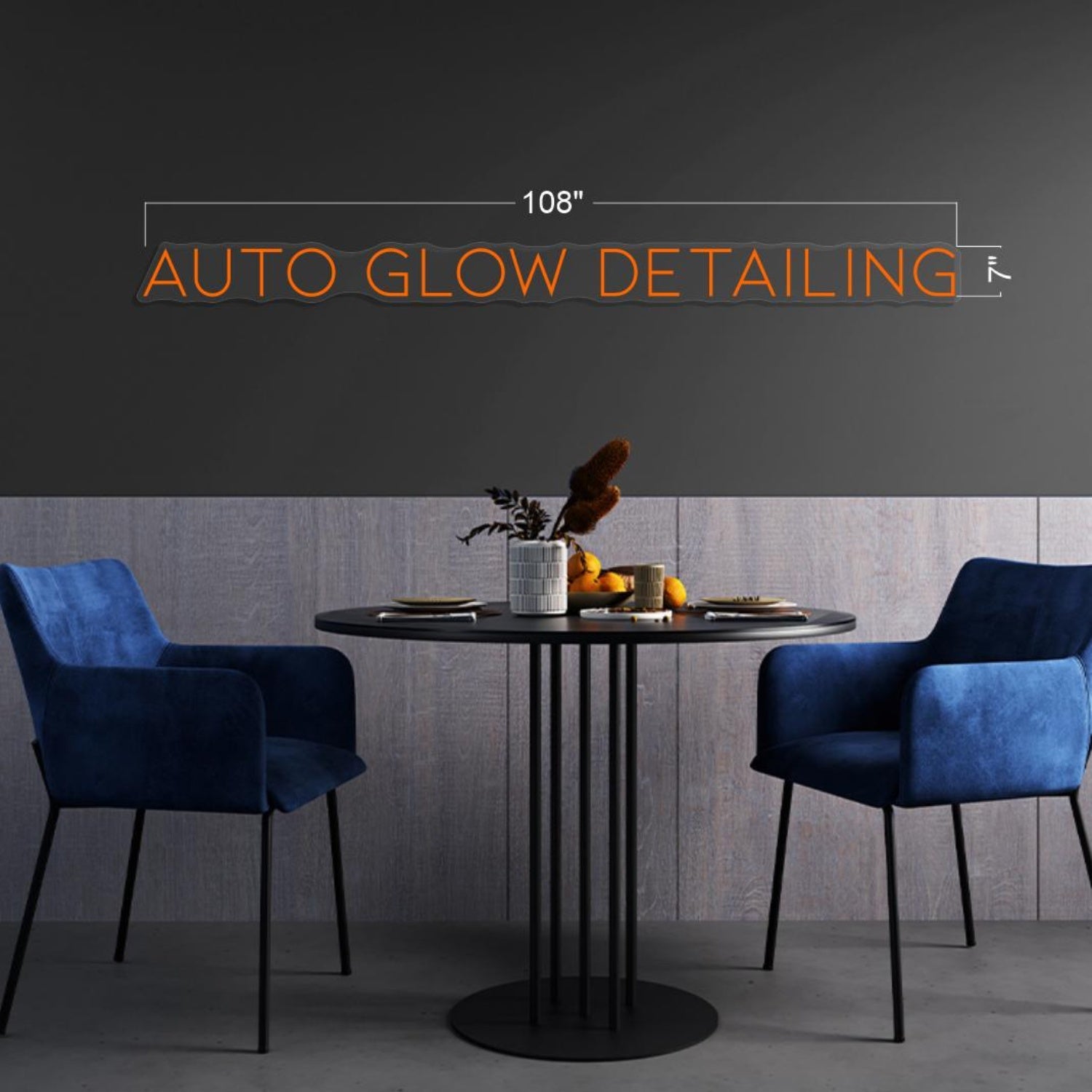 Auto Glow Detailing Orange-Yellow Led Neon Sign For Modern Cafe Decor | Shineneon