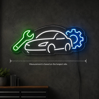 Auto Repair Car Wrench LED Neon Sign - Shineneon